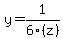 y=1/6(z)