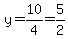 y=10%2F4=5%2F2