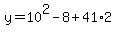 y=10%5E2-8%2B41%2A2