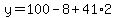 y=100-8%2B41%2A2