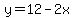 y=12-2x