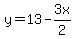 y=13-3x%2F2