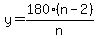 y=180(n-2)/n