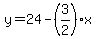 y=24-%283%2F2%29%2Ax