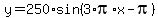 y=250%2Asin%283%2Api%2Ax-pi%29