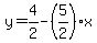 y=4%2F2-%285%2F2%29x