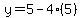 y=5-4%285%29