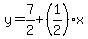 y=7%2F2%2B%281%2F2%29x