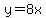 y=8x