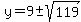 y=9%2B-sqrt%28119%29