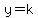 y=k