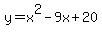 y=x%5E2-9x%2B20