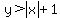 y>abs(x)+1