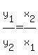 y[1]/y[2]=x[2]/x[1]