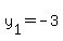 y[1]=-3