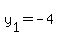 y[1]=-4