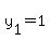 y[1]=1