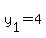 y[1]=4
