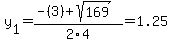 y%5B1%5D+=+%28-%283%29%2Bsqrt%28+169+%29%29%2F2%5C4+=+1.25