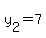 y[2]=7