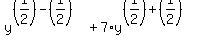 y%5E%28%281%2F2%29+-+%281%2F2%29%29+%2B+7%2Ay%5E%28%281%2F2%29+%2B+%281%2F2%29%29