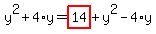 y%5E2%2B4%2Ay=highlight_red%28+14+%29%2By%5E2-4%2Ay