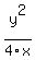 y%5E2%2F4x