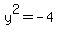 y%5E2+=+-+4