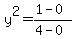 y%5E2+=++%281-0%29%2F%284-0%29+