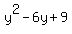 y%5E2-6y%2B9