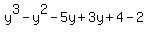 y%5E3-y%5E2-5y%2B3y%2B4-2