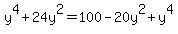 y%5E4+%2B+24y%5E2+=+100+-+20y%5E2+%2B+y%5E4