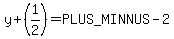 y+%2B+%281%2F2%29+=+%2B-+2