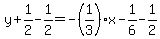 y+%2B+1%2F2+-+1%2F2+=+-+%281%2F3%29+x+-+1%2F6+-+1%2F2