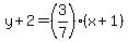 y+%2B+2+=+%283%2F7%29%28x+%2B+1%29