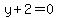 y+%2B+2+=+0