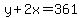 y+%2B+2x+=+361