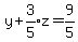 y+%2B+expr%283%2F5%29z+=+9%2F5