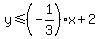 y+%3C=+%28-1%2F3%29x+%2B+2