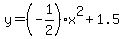 y+=+%28-1%2F2%29x%5E2+%2B+1.5