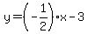 y+=+%28-1%2F2%29x+-+3