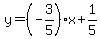 y+=+%28-3%2F5%29x+%2B+1%2F5