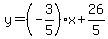 y+=+%28-3%2F5%29x+%2B+26%2F5