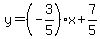 y+=+%28-3%2F5%29x+%2B+7%2F5