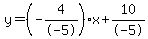 y+=+%28-4%2F-5%29x+%2B+10%2F-5