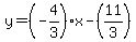 y+=+%28-4%2F3%29x+-+%2811%2F3%29