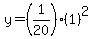 y+=+%281%2F20%29%281%29%5E2