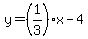 y+=+%281%2F3%29x+-+4