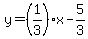 y+=+%281%2F3%29x-5%2F3