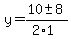 y+=+%2810+%2B-+8%29%2F%282%2A1%29